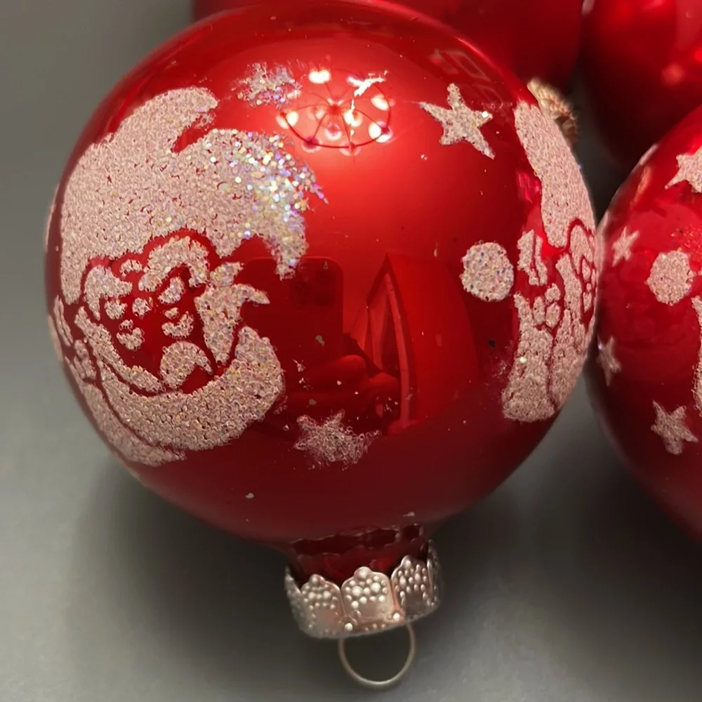 Vintage Rauch Christmas Ornaments variety Lot of 20 Red Glass Balls 1.5”-2.5”